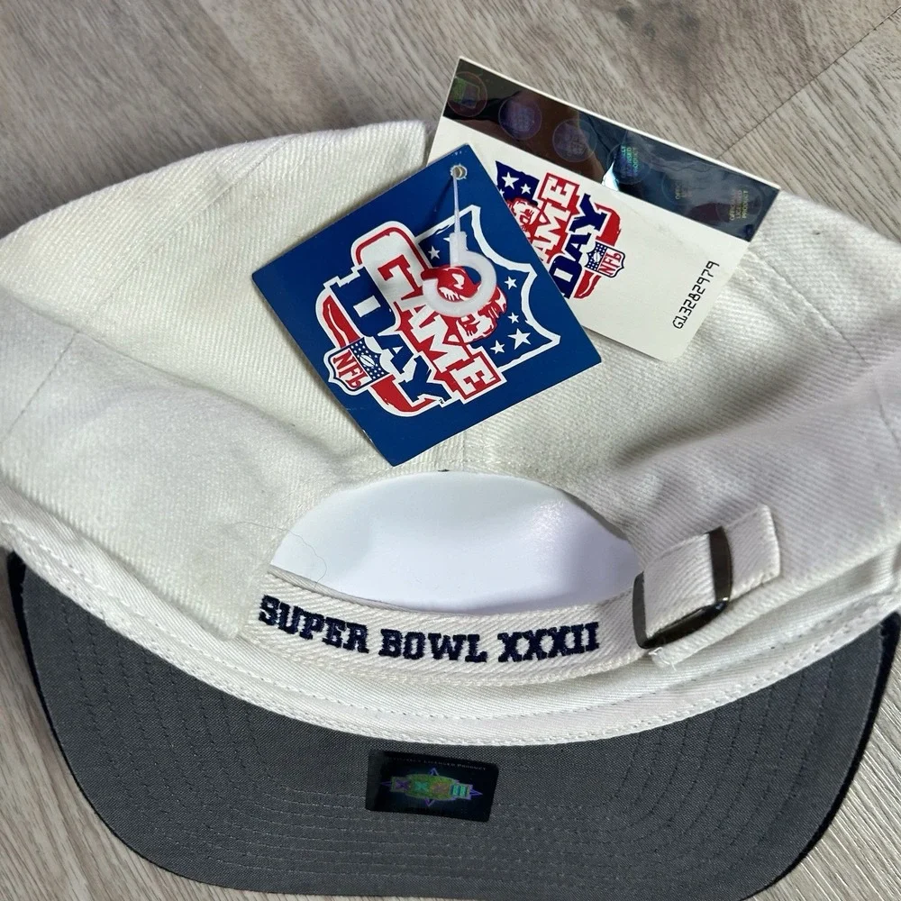 VTG 1998 Super‎ Bowl XXXII Strapback Hat NWT NFL San Diego Twins Beige Cap
